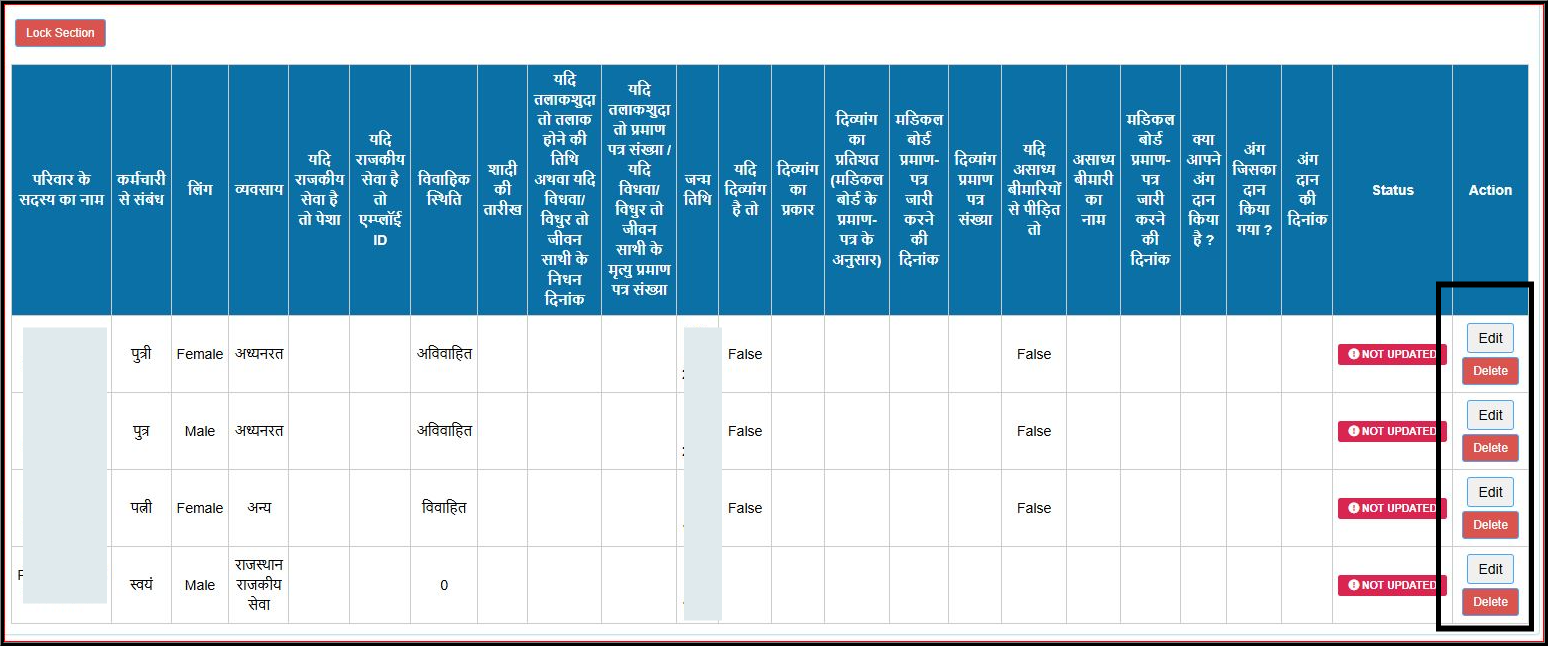 Form P10 Family Module